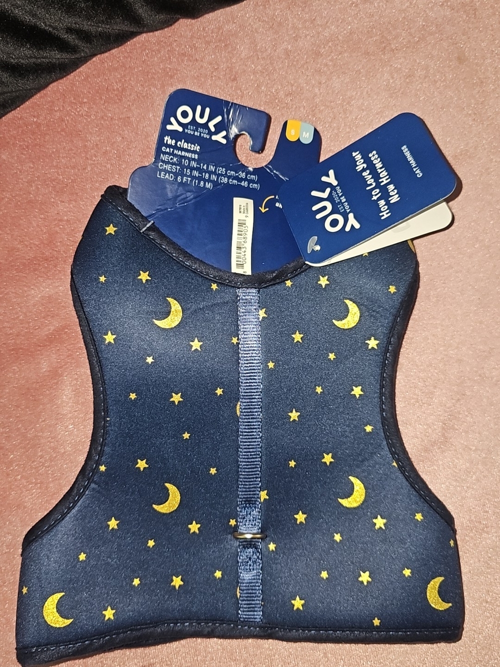 Youly Navy Moon & Star Dog Harness